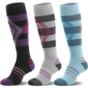 3 Pairs Unisex Thermal Winter Warm Thick Knee High Socks